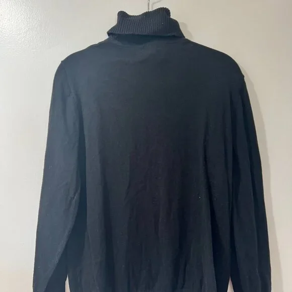 🧥 L.L. Bean Classic Black Turtleneck Sweater 🖤 Size L - Picture 6 of 6